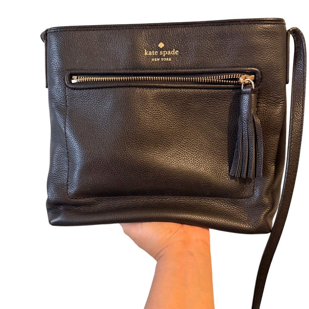 Kate Spade Black Pebbled Leather Crossbody Bag